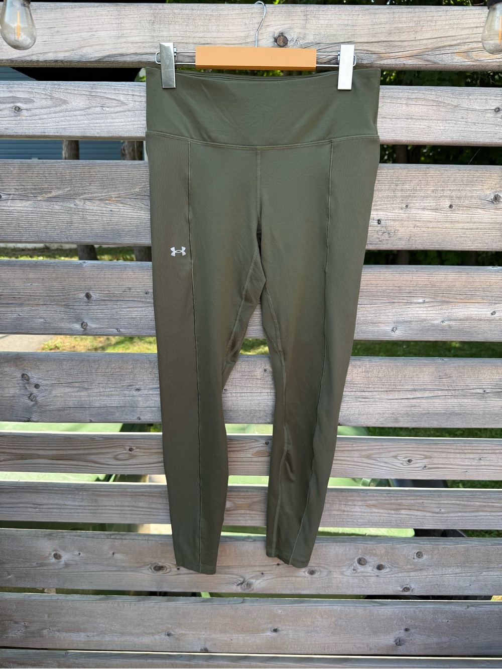 Under Armour Women's Olive Green High-Rise Performance Leggings